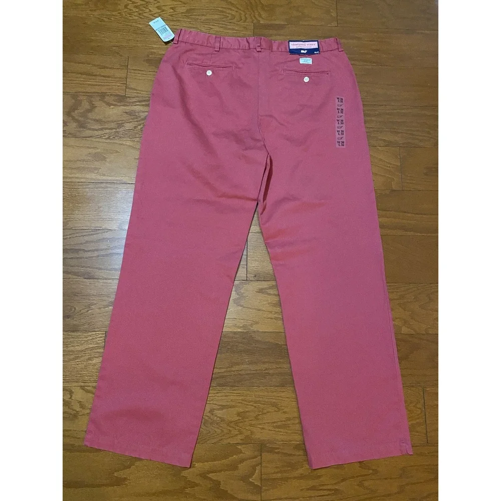 Vineyard Vines Pants Men's 38x32 Sailors Red Club Pants Plain Twill New! NWT $78